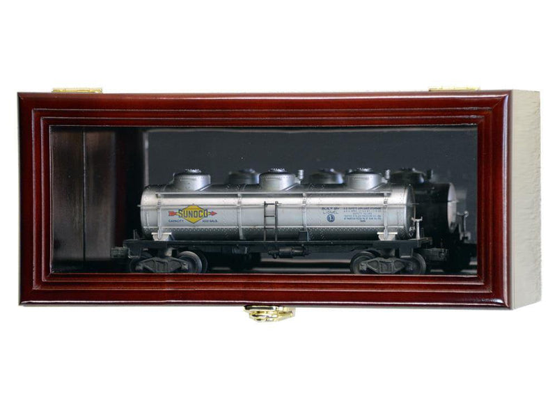 Single O Scale Train Engine Locomotive Cab Tanker Model Car Display Case Cabinet - sfDisplay.com