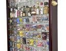 XL Mirror Backed and 11 Glass Shelves Shot Glasses Display Case Cabinet - sfDisplay.com