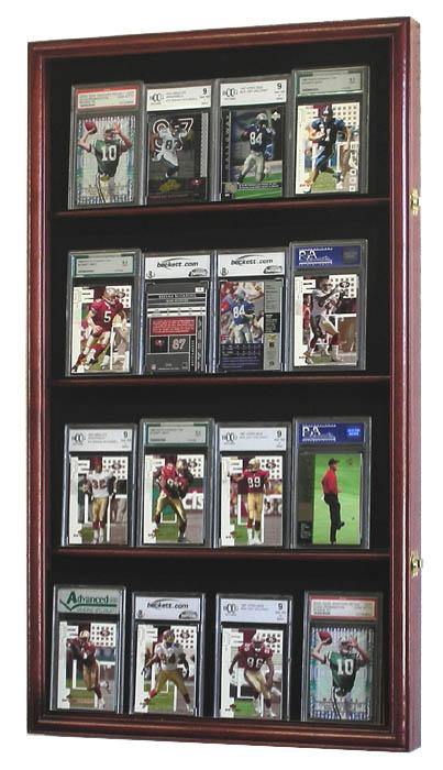 16 Graded Sport/Collectible Trading Card Display Case Cabinet - sfDisplay.com