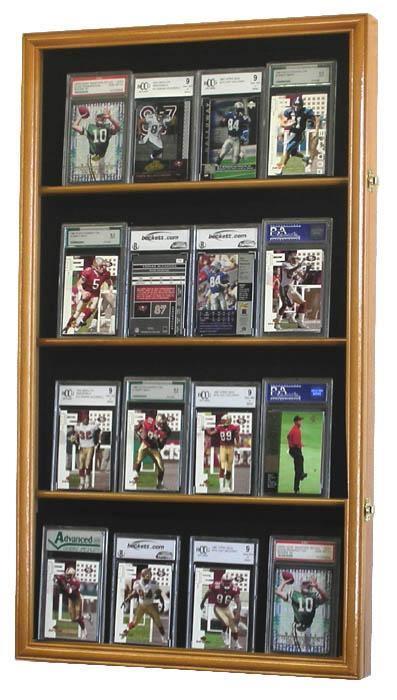 16 Graded Sport/Collectible Trading Card Display Case Cabinet - sfDisplay.com