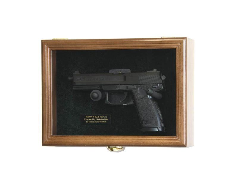 Single Pistol Handgun Display Case Wall Mount Cabinet - sfDisplay.com