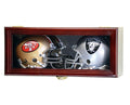 2 Mini Helmet Display Case Cabinet (Mirror Back) - sfDisplay.com