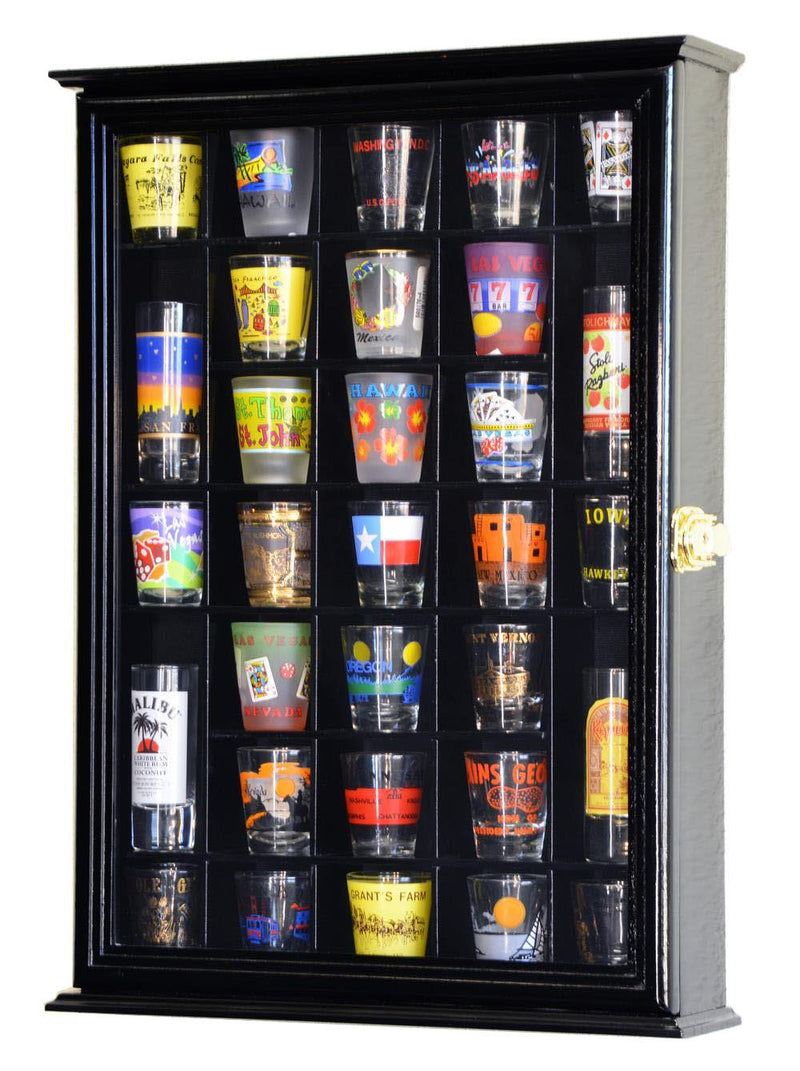 31 Shot Glass Display Case Cabinet - sfDisplay.com