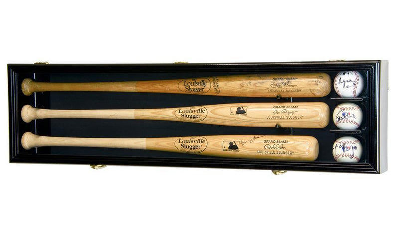 3 Baseball Bat Display Case Cabinet - sfDisplay.com