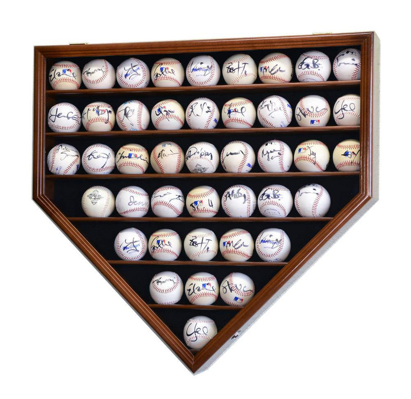 43 Baseball Ball Display Case Cabinet - Home Plate Shaped - sfDisplay.com