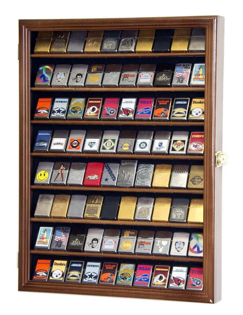 80 Zippo Lighter Display Case Cabinet - sfDisplay.com