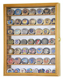 Mirrored Back Military Challenge Coin Display Case Cabinet - sfDisplay.com