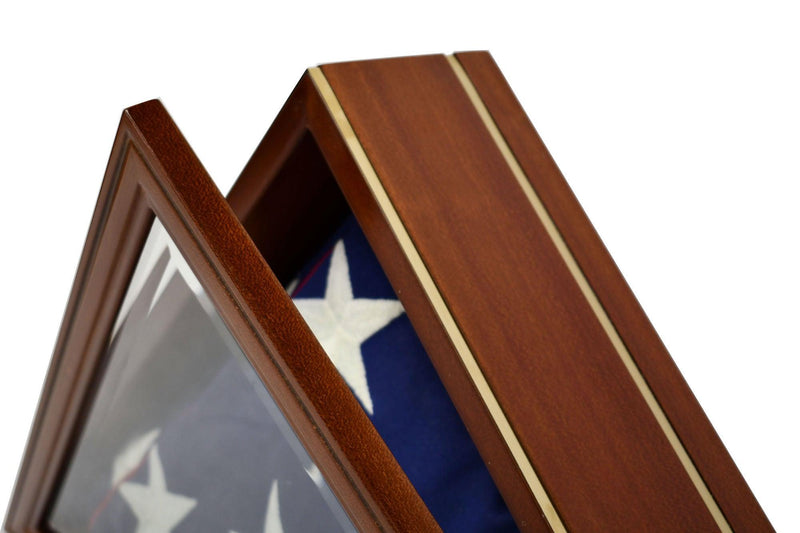 Old Glory Flag Display Case Glass Cabinet for 5x9.5' Flag - sfDisplay.com