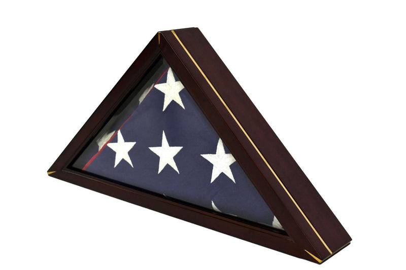 Honors Flag Display Case Glass Cabinet for 5x9.5' Flag - sfDisplay.com