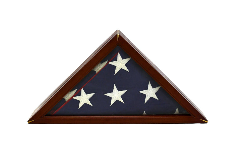 Honors Flag Display Case Glass Cabinet for 5x9.5' Flag - sfDisplay.com