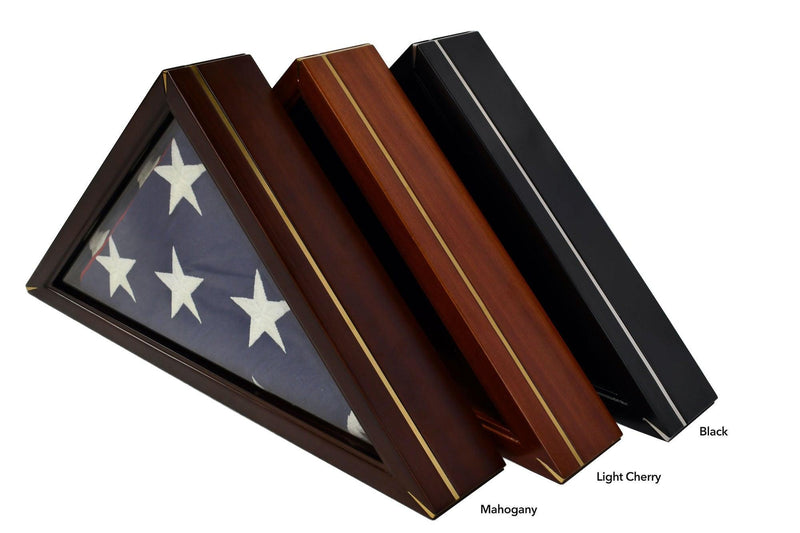 Honors Flag Display Case Glass Cabinet for 5x9.5' Flag - sfDisplay.com