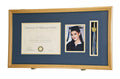 Large Diploma, Graduation Tassel, and Cap Display Cabinet (w/ Custom Matting Colors) - sfDisplay.com