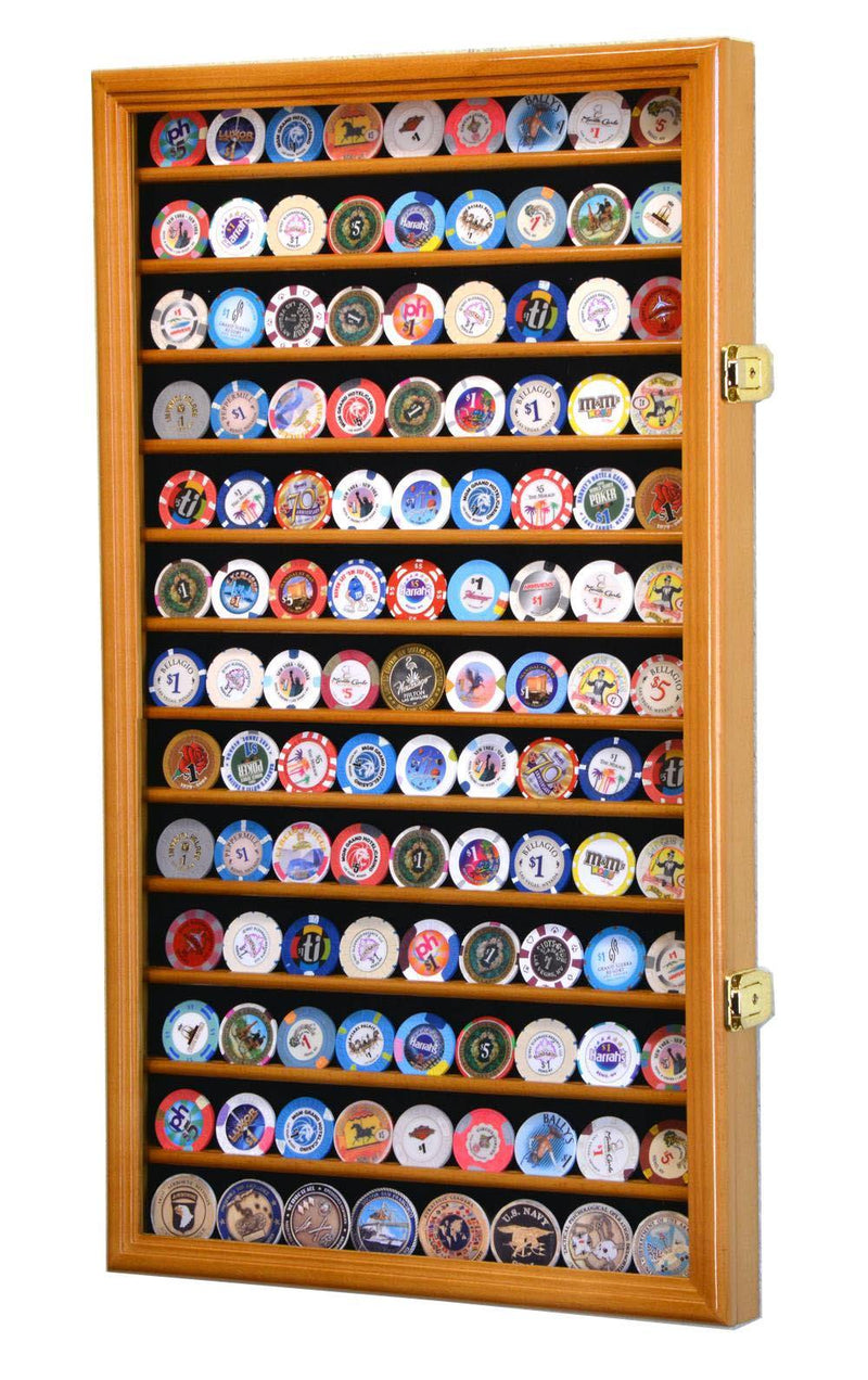 117 Casino Chip / Coin Display Case Cabinet - sfDisplay.com