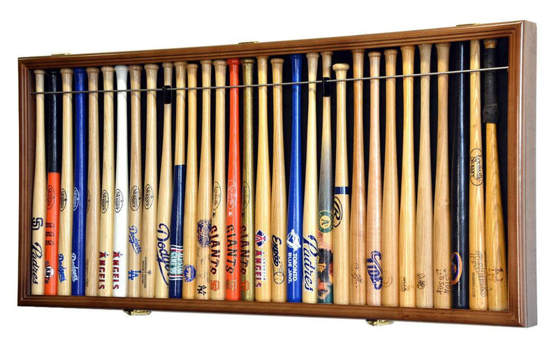 Large Mini 18" Bat Baseball Display Case Cabinet - sfDisplay.com