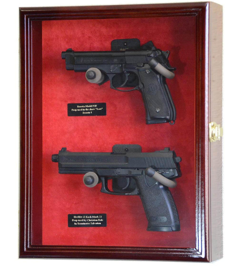 Large/Double Pistol Handgun Display Case Cabinet - sfDisplay.com