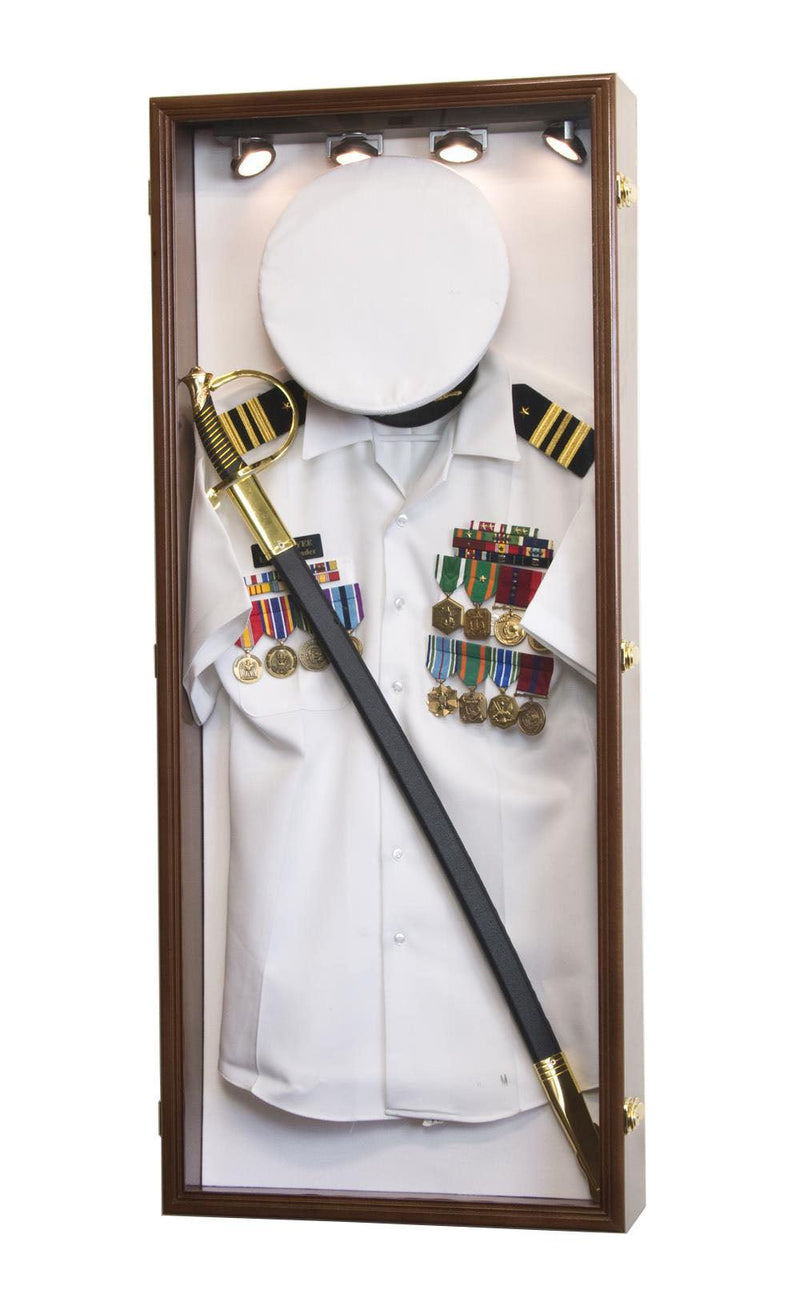 Military Shadow Box Display Case Cabinet - sfDisplay.com