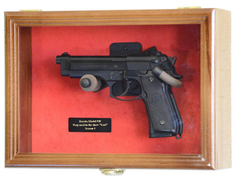 Single Pistol Handgun Display Case Wall Mount Cabinet - sfDisplay.com