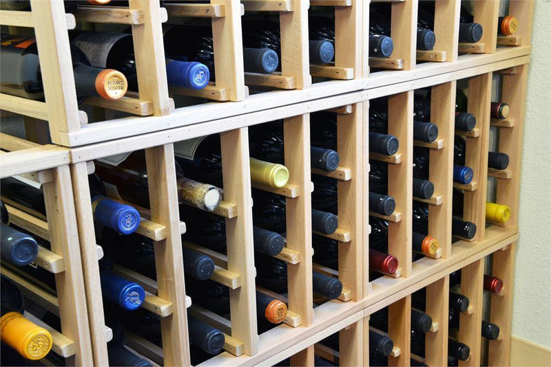 24 Bottle Modular Stackable Wine Rack (Stack As Many Sets Together) - sfDisplay.com