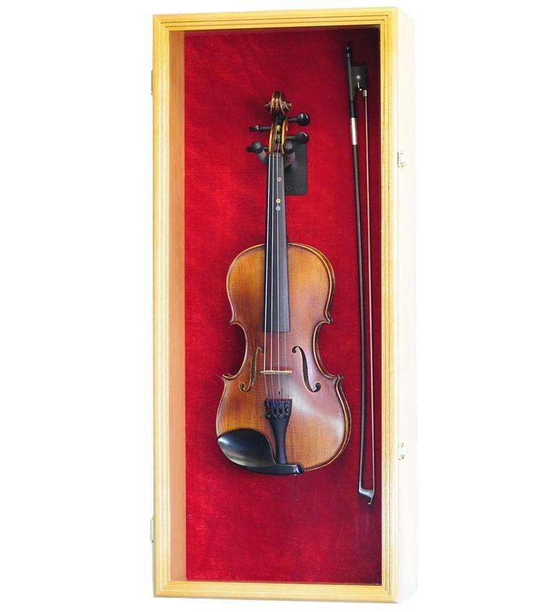 Violin Display Case Cabinet Wall Rack - sfDisplay.com