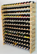 12X Bottles Pine Wood Modular Wine Rack Stackable (12 Bottles per Row) - sfDisplay.com