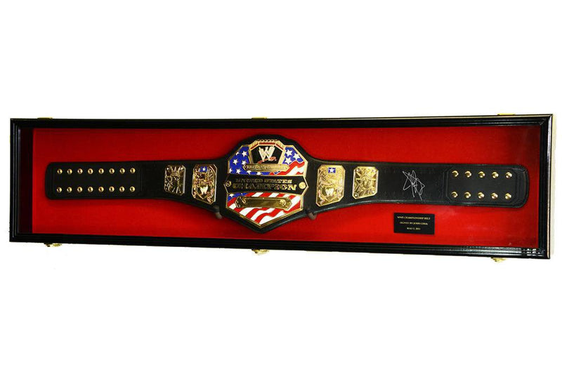 Wrestling Belt Display Case Cabinet (64") - sfDisplay.com