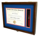 Diploma and Graduation Tassel Display Case Cabinet (w/ Custom Matting Colors) - sfDisplay.com