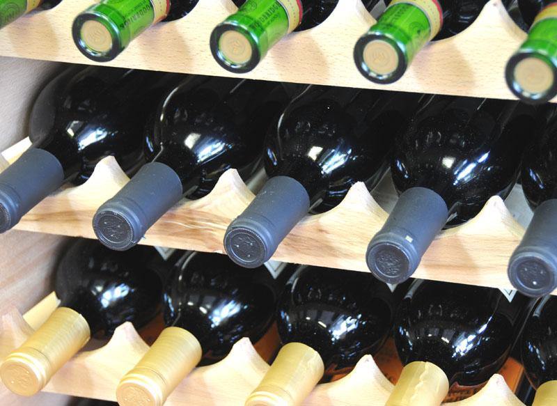 6X Bottles Pine Wood Modular Wine Rack Stackable (6 Bottles per Row) - sfDisplay.com