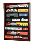 Small HO Scale Train Model Trains Locomotive Engine Display Case Cabinet - sfDisplay.com