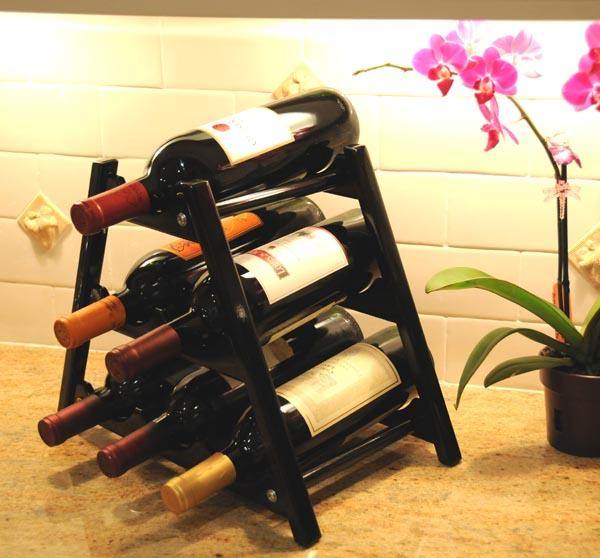 10 Bottles Hardwood Wine Stand / Rack - sfDisplay.com